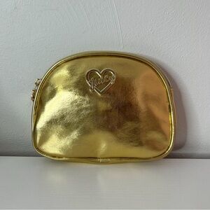 Juicy Couture Cosmetic Bag with Heart Design Gold.